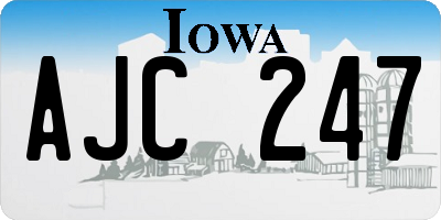 IA license plate AJC247