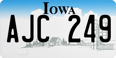 IA license plate AJC249