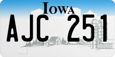 IA license plate AJC251