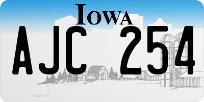 IA license plate AJC254