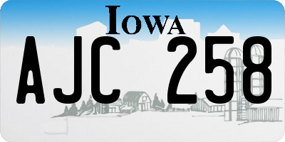 IA license plate AJC258