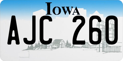 IA license plate AJC260