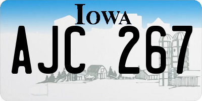 IA license plate AJC267