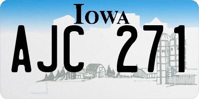 IA license plate AJC271