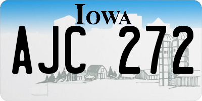 IA license plate AJC272