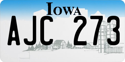 IA license plate AJC273