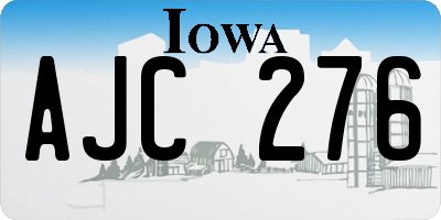 IA license plate AJC276