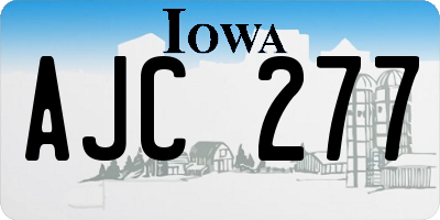 IA license plate AJC277
