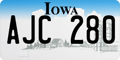 IA license plate AJC280