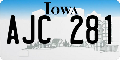 IA license plate AJC281