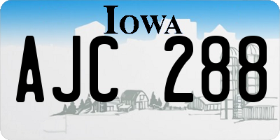 IA license plate AJC288