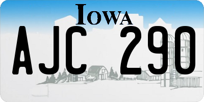 IA license plate AJC290