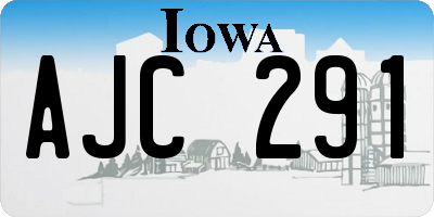 IA license plate AJC291