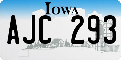 IA license plate AJC293