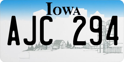 IA license plate AJC294