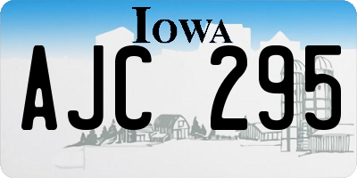 IA license plate AJC295