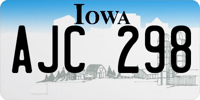 IA license plate AJC298