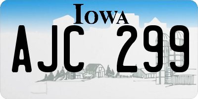 IA license plate AJC299