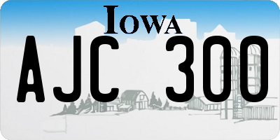 IA license plate AJC300