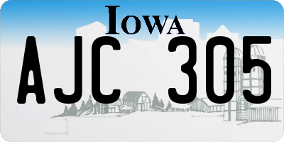 IA license plate AJC305