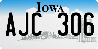 IA license plate AJC306
