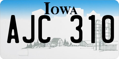 IA license plate AJC310