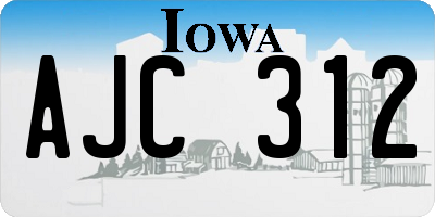 IA license plate AJC312