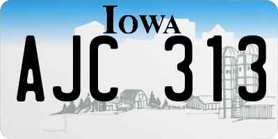 IA license plate AJC313