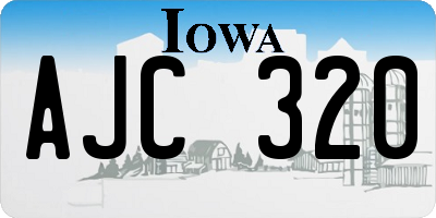 IA license plate AJC320