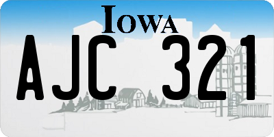 IA license plate AJC321