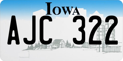 IA license plate AJC322