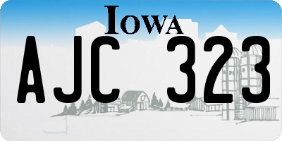 IA license plate AJC323
