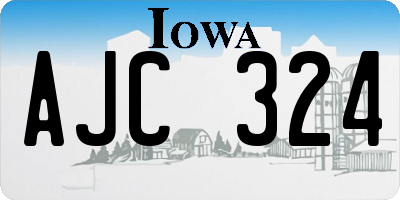 IA license plate AJC324