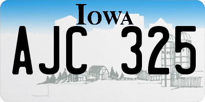 IA license plate AJC325
