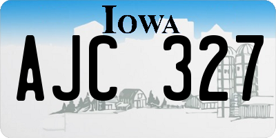 IA license plate AJC327