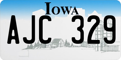 IA license plate AJC329