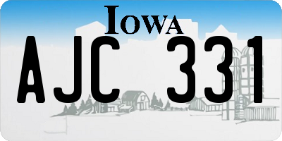 IA license plate AJC331