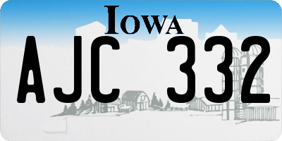 IA license plate AJC332