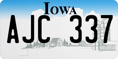 IA license plate AJC337
