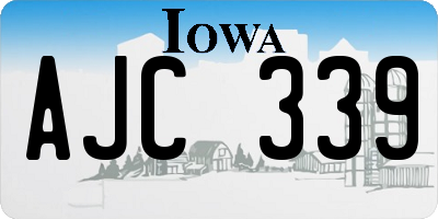 IA license plate AJC339