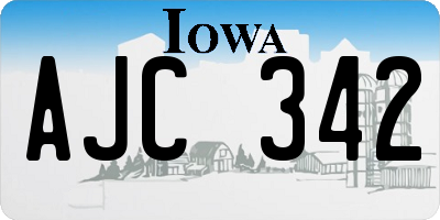 IA license plate AJC342