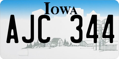IA license plate AJC344