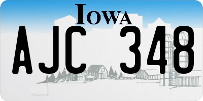 IA license plate AJC348