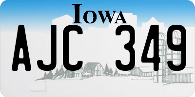 IA license plate AJC349