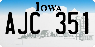 IA license plate AJC351