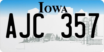 IA license plate AJC357