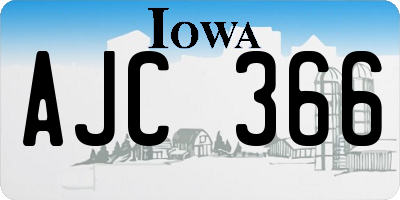 IA license plate AJC366