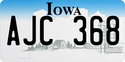 IA license plate AJC368