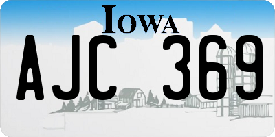 IA license plate AJC369