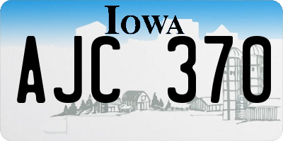 IA license plate AJC370